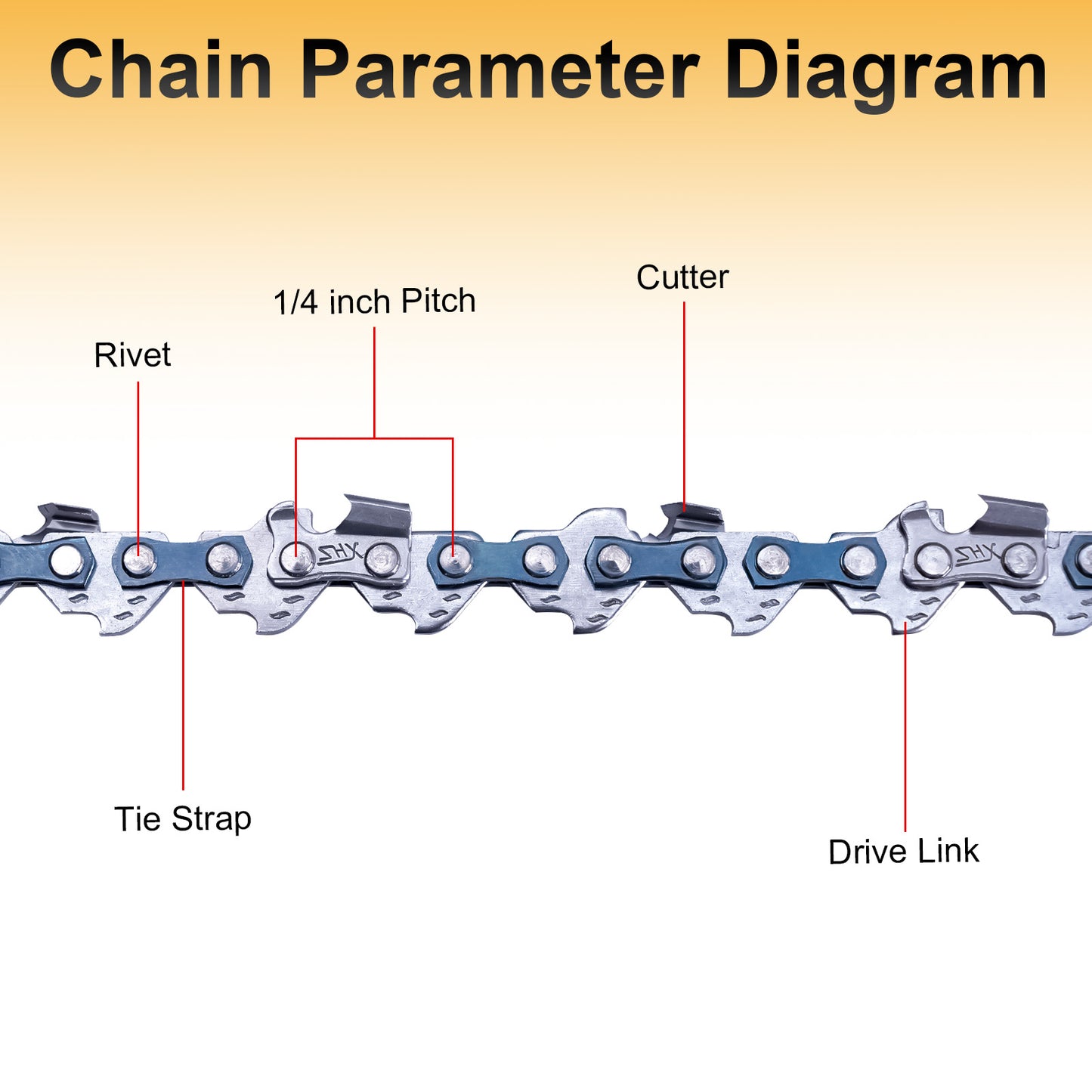 8Inch Mini Chainsaw Chain Replacement for Prunarbo PR-E8